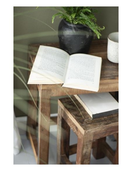 TABOURET CHEVET EN BOIS - IB LAURSEN 