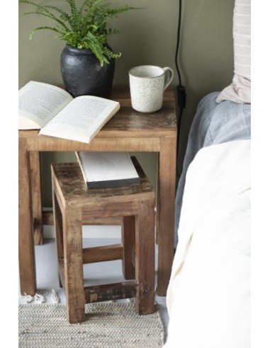 TABOURET CHEVET EN BOIS - IB LAURSEN 