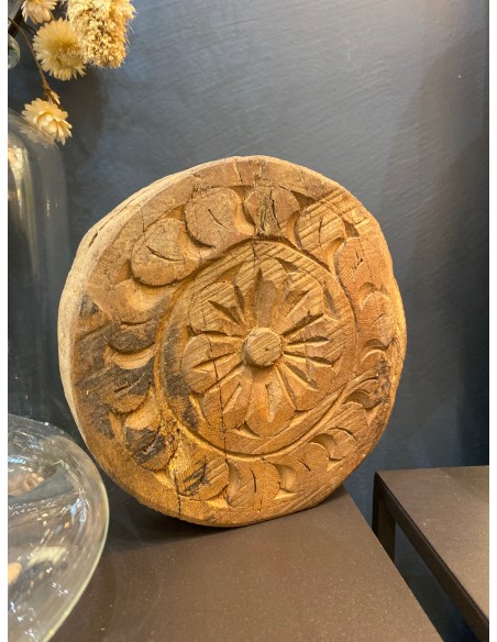 PLATEAU CHAPATI EN BOIS GRAVÉ - IB LAURSEN