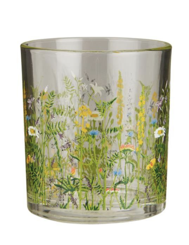 LOT DE 2 VERRES MOTIFS FLEURS - IB LAURSEN