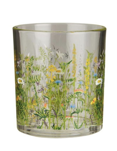 LOT DE 2 VERRES MOTIFS FLEURS - IB LAURSEN