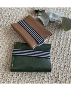 PORTE CARTES CUIR ELASTIQUE HOMME - BANDIT MANCHOT