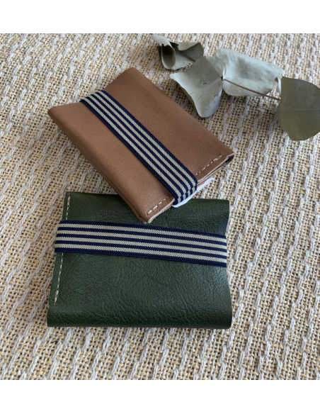PORTE CARTES CUIR ELASTIQUE HOMME - BANDIT MANCHOT
