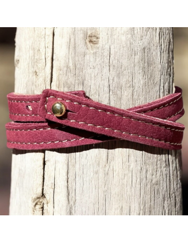 BRACELET FEMME DOUBLE RANG  EN CUIR - BANDIT MANCHOT