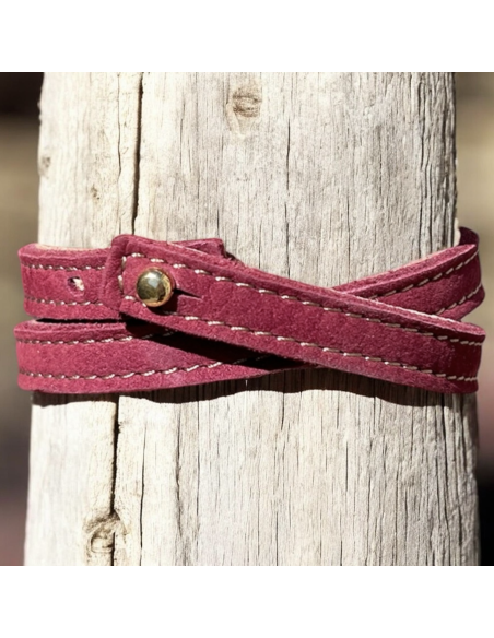 BRACELET FEMME DOUBLE RANG  EN CUIR - BANDIT MANCHOT