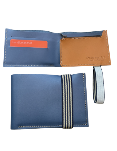 PORTEFEUILLE EN CUIR HOMME AVEC POCHE  ZIPPEE - BANDIT MANCHOT 