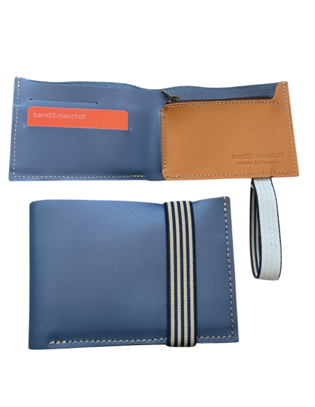 PORTEFEUILLE EN CUIR HOMME AVEC POCHE  ZIPPEE - BANDIT MANCHOT 
