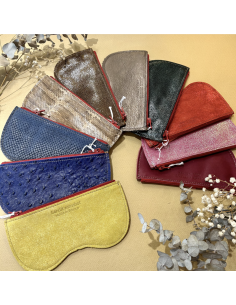 ETUI A LUNETTES ZIPPE EN CUIR - BANDIT MANCHOT  2