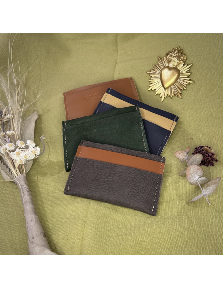 PORTE-CARTES PLAT EN CUIR POUR HOMME - BANDIT MANCHOT