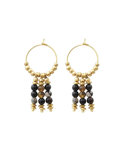BOUCLES D'OREILLES THEMIS DARK - KHARMARI