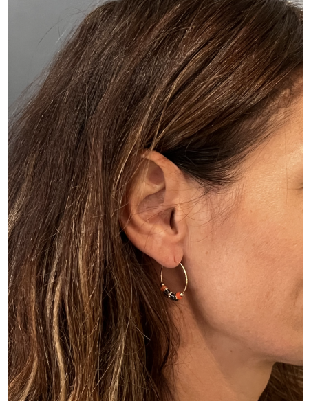 CREOLES PIERRES SEMI PRECIEUSES - LES FILLES DE COEUR 