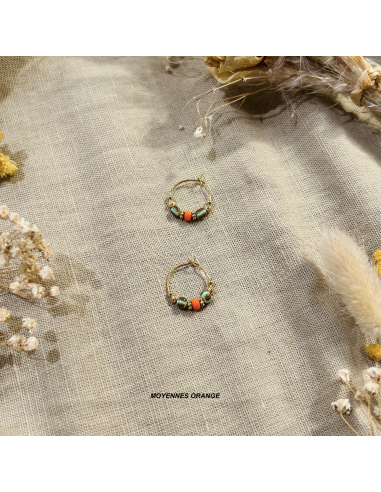 CREOLES PIERRES SEMI PRECIEUSES - LES FILLES DE COEUR 