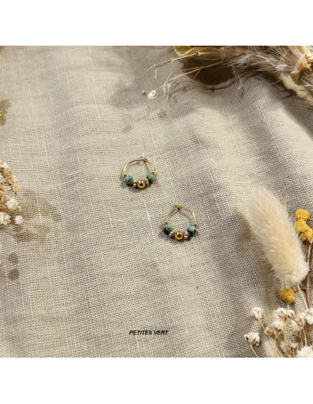 CREOLES PIERRES SEMI PRECIEUSES - LES FILLES DE COEUR 