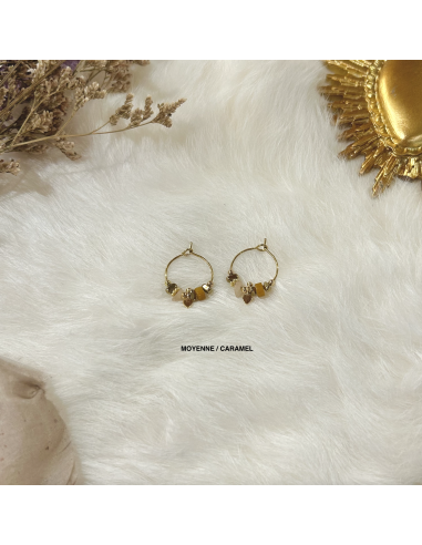 CREOLES PIERRES SEMI PRECIEUSES - LES FILLES DE COEUR 