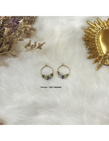 CREOLES PIERRES SEMI PRECIEUSES - LES FILLES DE COEUR 