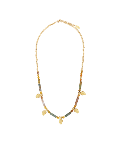 COLLIER AVEC FEUILLES LAITON ARUN - KHARMARI