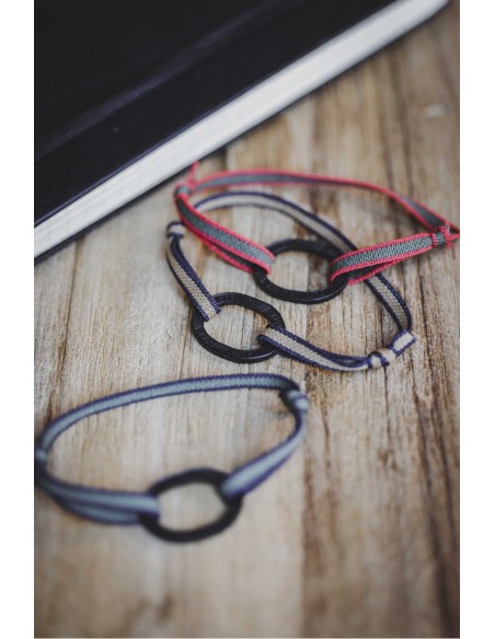 BRACELET BASTILLE CHARBON MONTAIGNE - LE SOU FRANÇAIS