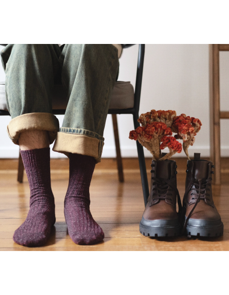 CHAUSSETTES DUST STAR EN SOIE ET LAINE - KLUE