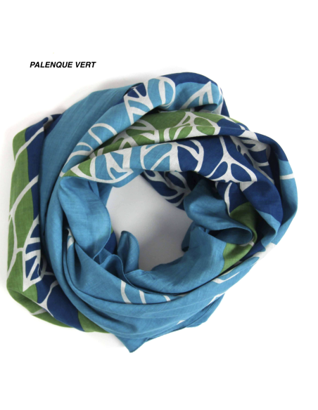 FOULARD COTON BIO 100X100 CM - LES BELLES VAGABONDES 
