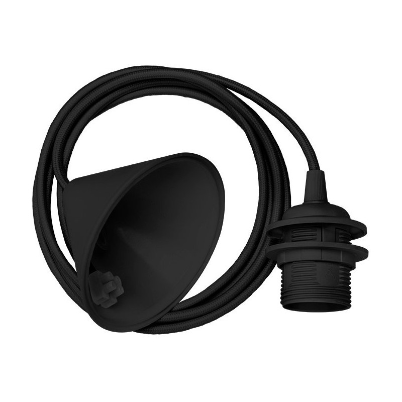 Serre câble électrique M10 en plastique noir pour douille de lampe ou  rosace de plafond avec vis de blocage M6