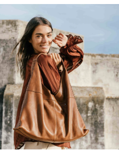 SAC À BANDOULIÈRE EN CUIR STOCKTON - BIBA