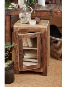 CHEVET EN BOIS PORTE VITREE - IB LAURSEN 