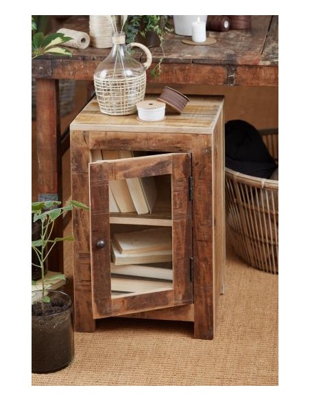 CHEVET EN BOIS PORTE VITREE - IB LAURSEN 