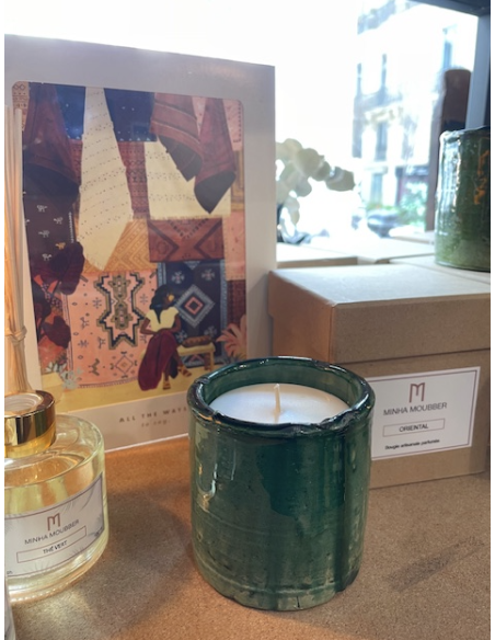 BOUGIE EN TERRE CUITE DE TAMEGROUTE - MINHA MOUBBER