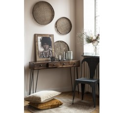 CONSOLE EN BOIS RECYCLE ET METAL - IB LAURSEN