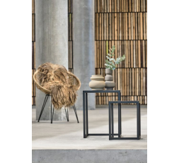 TABLE CARREE GIGOGNE EN PIERRE - VILLA COLLECTION 