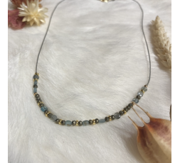 COLLIER PIERRES QUARTZ SUR FIL - LES FILLES DE COEUR 