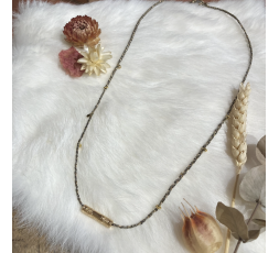 COLLIER TISSÉ PETIT TUBE TIBETAIN - LES FILLES DE COEUR 