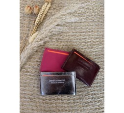 PORTE-CARTES PLAT EN CUIR POUR FEMME - BANDIT MANCHOT
