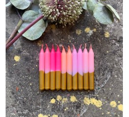 BOITE DE 10 PETITES BOUGIES - PINK STORIES