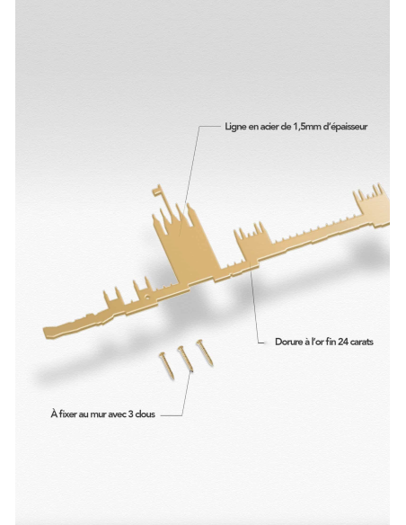 THE LINE DORÉ LA SILHOUETTE DES VILLES
