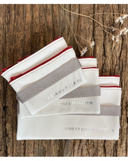  DOUBLE TROUSSE CUIR BLANC ABSOLUMENT - BANDIT MANCHOT