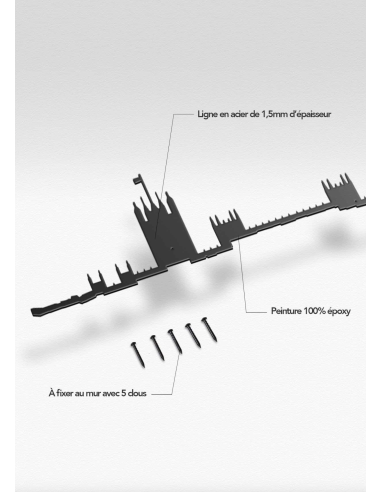 THE LINE XL 1,25 M - LA SILHOUETTE DES VILLES
