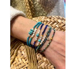 BRACELET AVEC PIERRES ET CULTURES - LES FILLES DE COEUR 