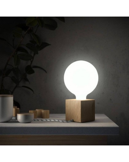 LAMPE CUBE EN BOIS - CREATIVE CABLES