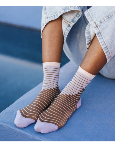 CHAUSSETTES SHIBUYA MAUVE - ATELIER ST EUSTACHE