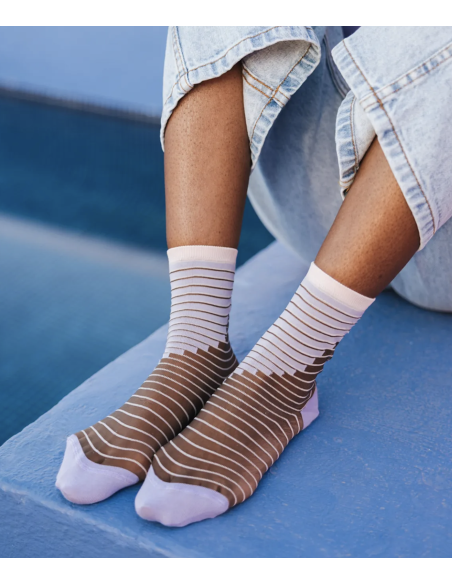 CHAUSSETTES SHIBUYA MAUVE - ATELIER ST EUSTACHE