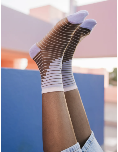 CHAUSSETTES SHIBUYA MAUVE - ATELIER ST EUSTACHE