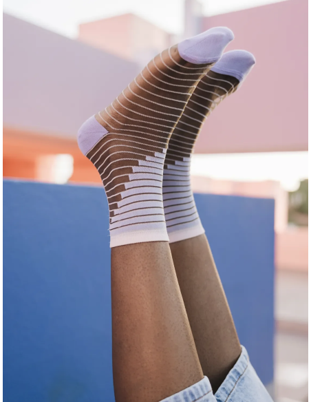 CHAUSSETTES SHIBUYA MAUVE - ATELIER ST EUSTACHE