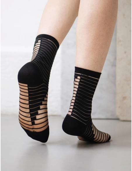 CHAUSSETTES SHIBUYA BLACK - ATELIER ST EUSTACHE