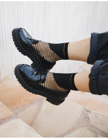 CHAUSSETTES SHIBUYA BLACK - ATELIER ST EUSTACHE