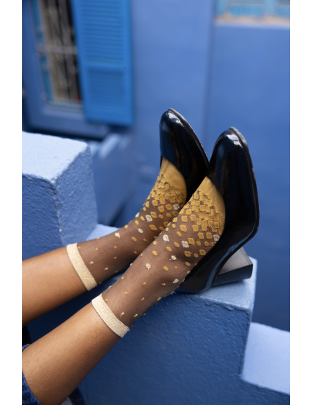 CHAUSSETTES NAKAMEGURO OCRE - ATELIER ST EUSTACHE