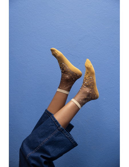 CHAUSSETTES NAKAMEGURO OCRE - ATELIER ST EUSTACHE