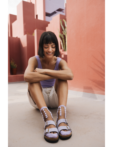 CHAUSSETTES LONDON EYE LILAS - ST EUSTACHE
