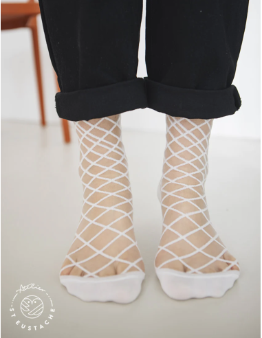 CHAUSSETTES BROOKLYN BRIDGE WHITE - ATELIER ST EUSTACHE