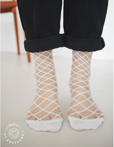 CHAUSSETTES BROOKLYN BRIDGE WHITE - ATELIER ST EUSTACHE